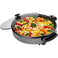 Clatronic PP 2914 Sartén eléctrica con tapa de cristal- diámetro 38 cm- 1400 W- Negro